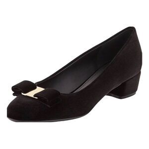 Salvatore Ferragamo Vara Bow Pump in black suede